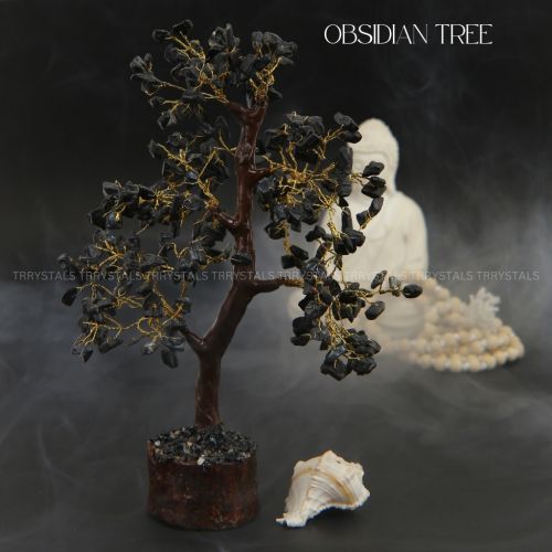 Black Obsidian Crystal Tree