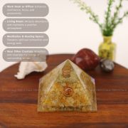 Golden Quartz Crystal Pyramid