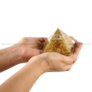 Golden Quartz Crystal Pyramid