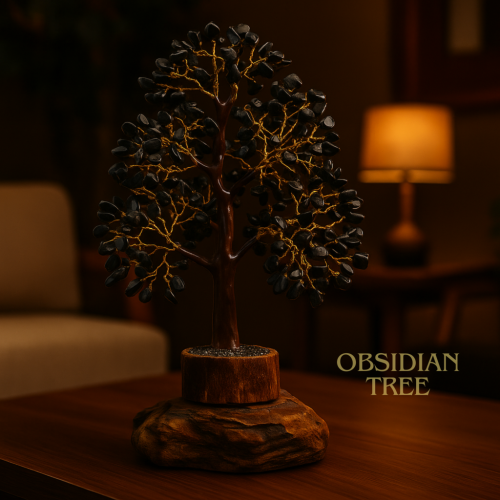 Black Obsidian Crystal Tree