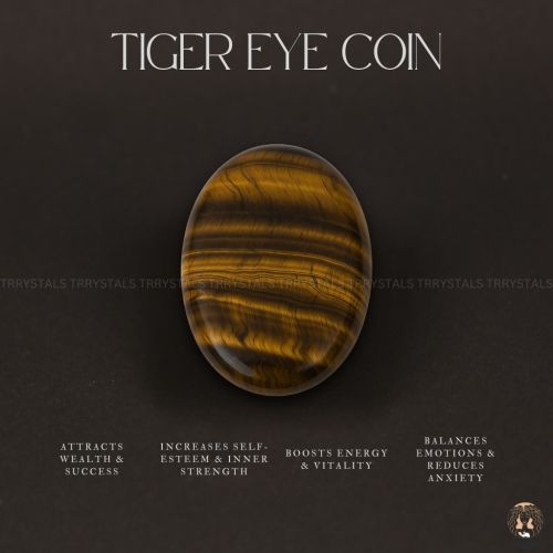 Tiger Eye Gemstone Coin