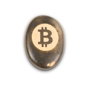 Pyrite Coin with Bitcoin Symbol