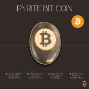 Pyrite Coin with Bitcoin Symbol