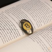 Pyrite Coin with Bitcoin Symbol