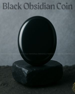 Black Obsidian Gemstone Coin