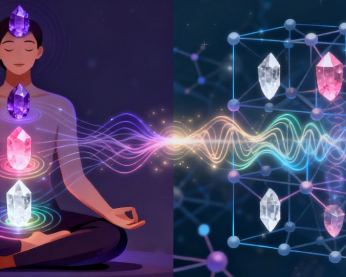 Core Behind Crystals Supporting Us