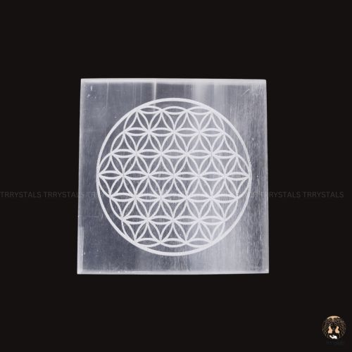 Selenite Plate: Flower of Life