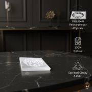 Selenite Plate: Om