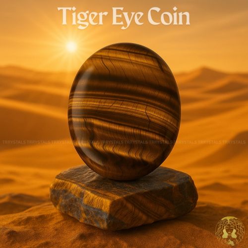 Tiger Eye Gemstone Coin